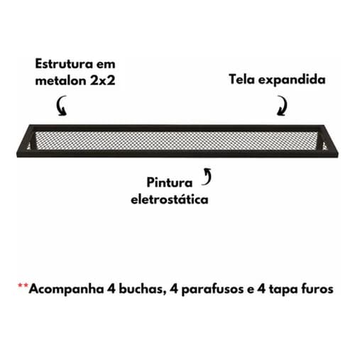 Prateleiras em Aço com Tela 100x30