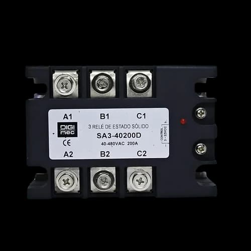 Rele de Estado Sólido Trifásico 200Amp. 480Vca 3-32Vcc SA3-40200D Digimec
